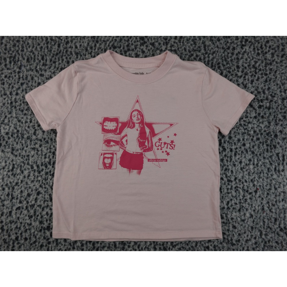 Abercrombie Kids‎ Olivia Rodrigo Guts World Tour T-Shirt Pink Size 5/6 Oversized